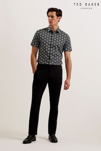 Ted Baker Pearsho Short Sleeve Circle Geo Black Shirt (B07637) | £85