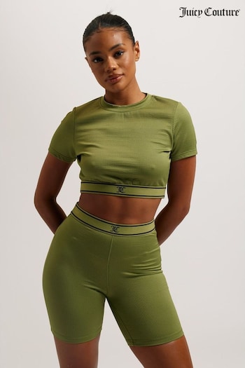 Juicy Couture Green Rayon Rib Short Sleeve Top (B07661) | £35