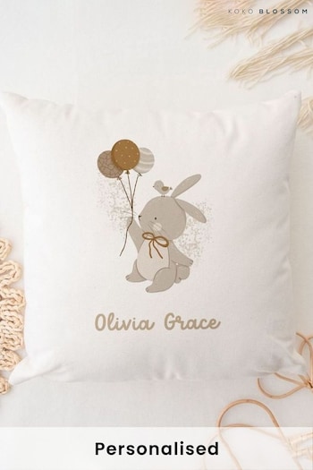 Personalised Bunny Baby Cushion by Koko Blossom (B07715) | £30