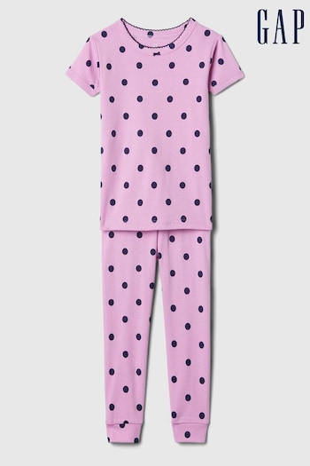 Gap Pink Organic Cotton Polka Dot Pyjama Set (12mths-5yrs) (B07971) | £18