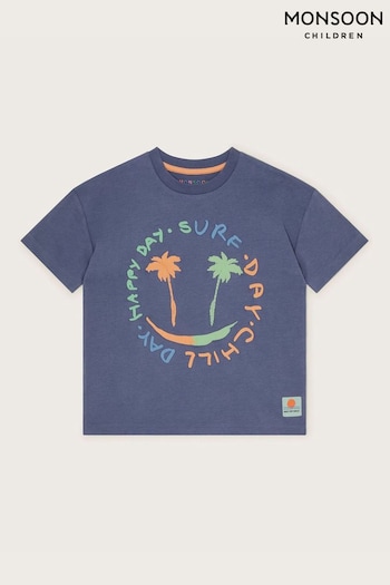 Monsoon Blue Surf Short Sleeve T-Shirt (B10064) | £16 - £18
