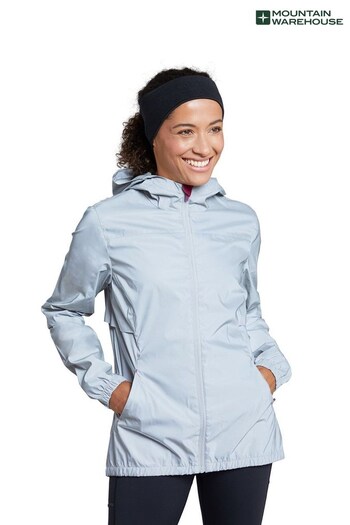 Mountain Warehouse Silver Womens Dashing Reflective Water Resistant Running and Cycling Jacket (B10290) | £56