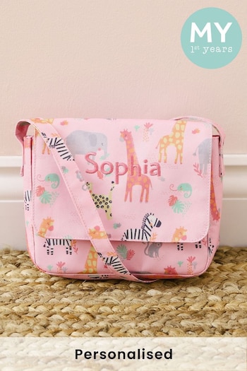Personalised Pink Safari Print Handbag by My 1st Years (B10443) | £18