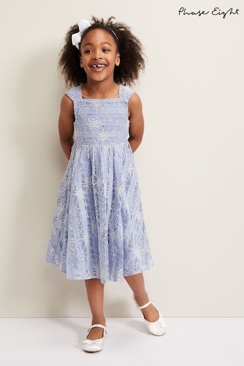 Phase Eight Blue Amelia Embroidered Dress (B10467) | £79