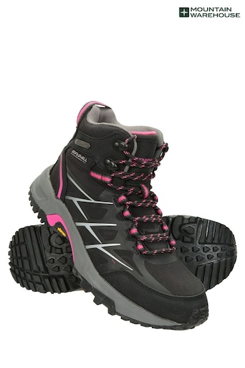 Mountain Warehouse Black Womens Byzantine Waterproof Vibram Walking Boots (B10651) | £105