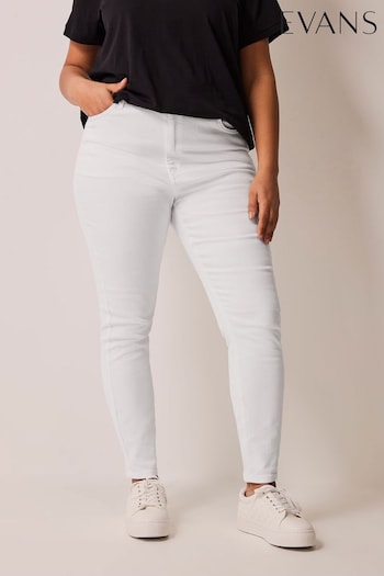EVANS Curve White Contour Skinny Jeans (B10667) | £54