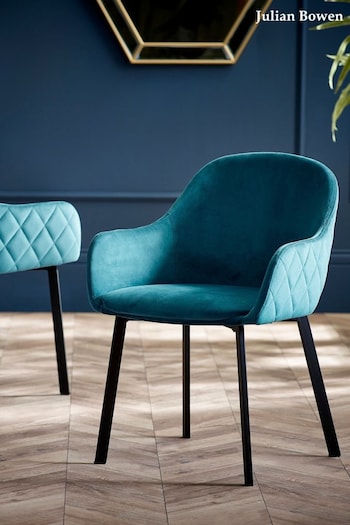 Julian Bowen Set of 2 Blue Lima Dining Chairs (B10746) | £185