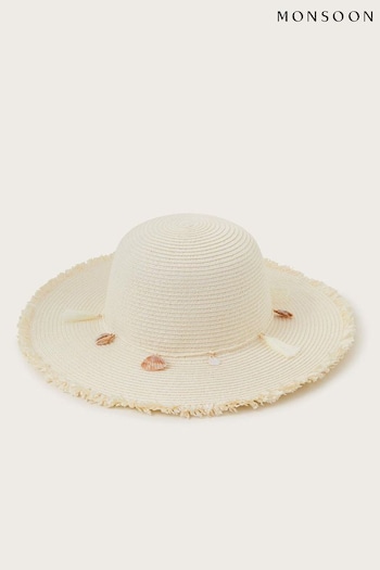 Monsoon Natural Shell Band Straw Hat (B10758) | £35