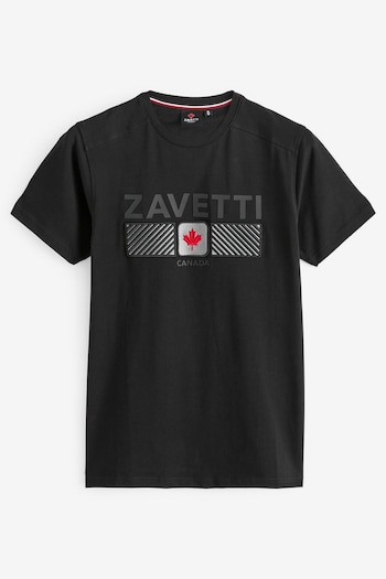 Zavetti Canada Grey Ovello Chevron T-Shirt (B10769) | £33