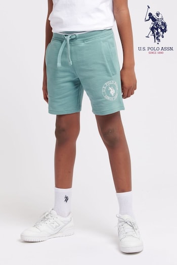 U.S. Polo Assn. Boys Blue Circle Print Shorts (B11002) | £35 - £42