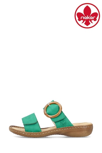 Rieker Womens Green Bur Fastener ChromeFree Sandals (B11147) | £57