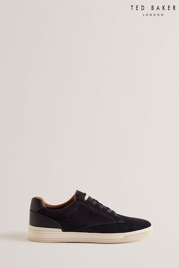Ted Baker Black Brentfd Leather Suede Cupsole Shoes (B11233) | £100