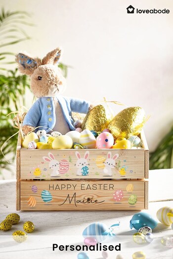 Personalised Easter Crate Storage Box by Loveabode (B11262) | £29