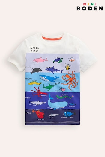 Boden Cream Foil Printed T-Shirt (B11303) | £17 - £19