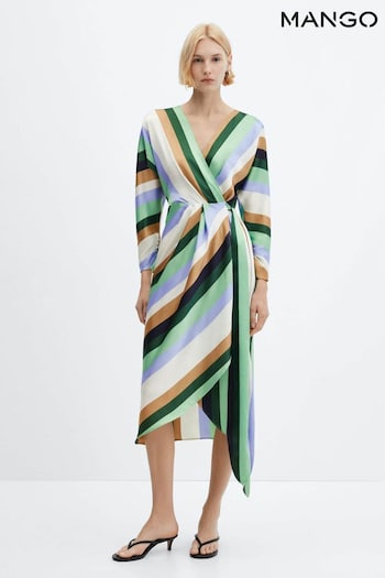 Mango Long Sleeve Dress india with Asymmetric Hem (B11319) | £60