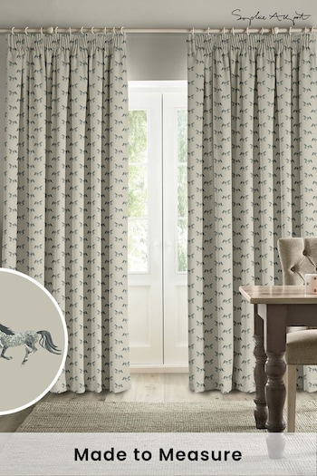 Sophie Allport Grey Horse Made to Measure Curtains (B11445) | £91
