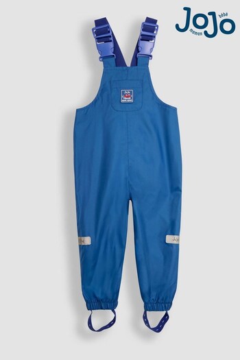 JoJo Maman Bébé Cobalt Blue Pack-Away Waterproof Dungarees (B11537) | £32.50 - £34.50