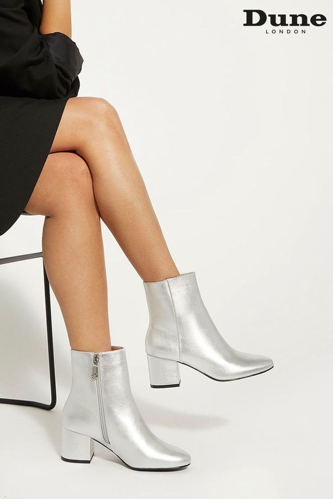 Silver ankle hotsell boots next