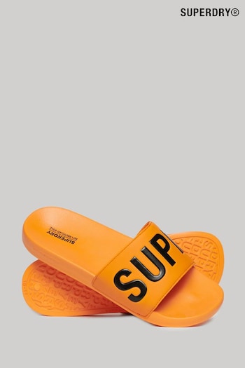 Superdry Orange Vegan Core Pool Sliders (B11600) | £25