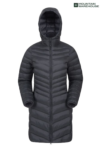 Mountain Warehouse Black blacks Florence Long Padded Coat (B11646) | £80