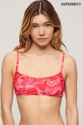 SUPERDRY Pink SUPERDRY Print Bralette Bikini Top (B11736) | £30