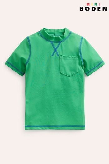 Boden Green Short Sleeve Rash Vest (B11760) | £21 - £23