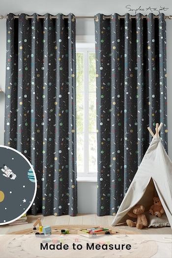 Sophie Allport Teal Blue Space Made to Measure Curtains (B11768) | £91
