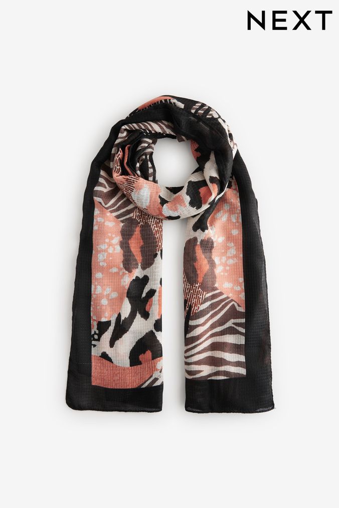 Next animal print scarf discount