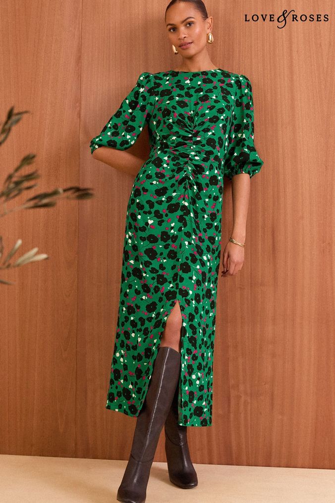 Buy Women s Green Midi Floral Dresses Online Next UK