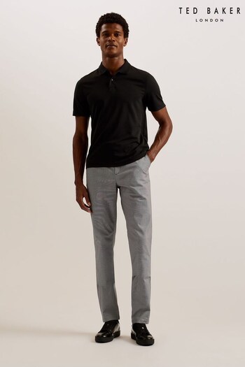 Ted Baker Turney Grey Slim Fit Dobby Chino Trousers (B12123) | £95