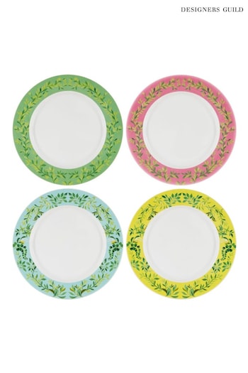 Designers Guild Ikebana Damask Dinner Plates Set Of 4 (B12238) | £48