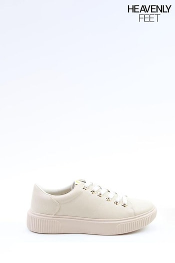 Heavenly Feet Nude Feather Litesoles Trainers (B12241) | £50