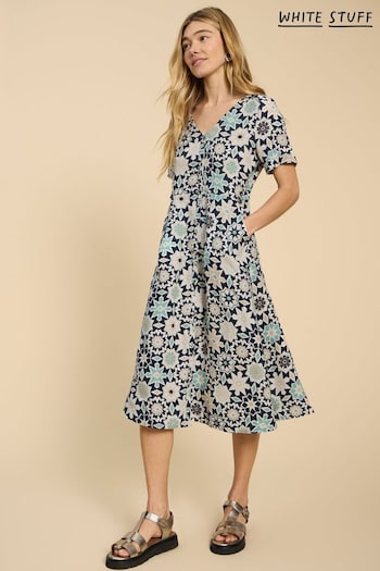 White Stuff Blue Ivy Linen Midi Dress (B12291) | £85