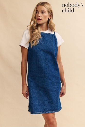 Nobodys Child Blue Denim Pepper Pinny Plain Dress (B12372) | £65