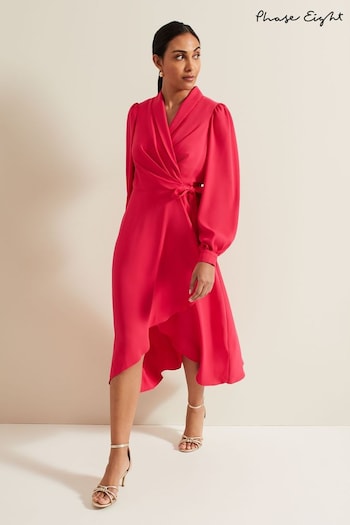 Phase Eight Petite Pink Philippa Wrap dress (B12408) | £139