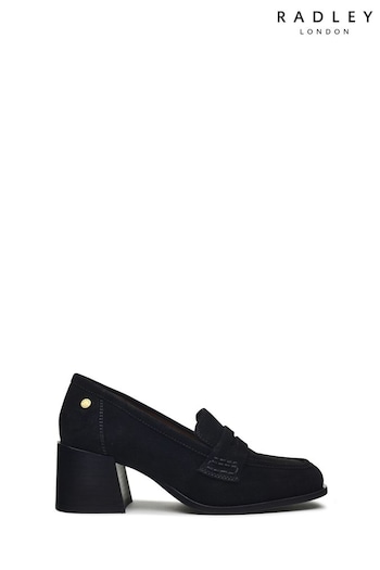 Radley London Thistle Row Midi Black Heel Loafers (B12595) | £139