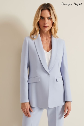 Phase Eight Blue Alexis Shawl Collar Suit Jacket (B12604) | £169