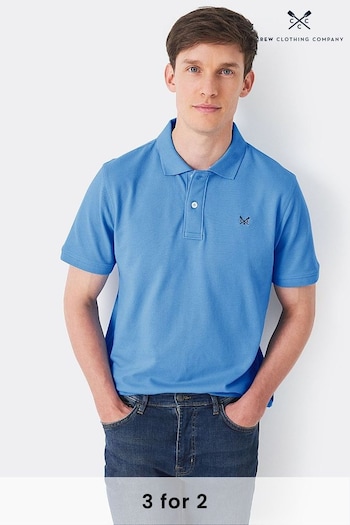 Crew Clothing Company Blue Cotton Classic Polo Shirt (B12619) | £37