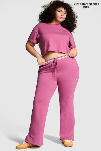 Victoria's Secret PINK Pink Violet Knitted Flare Fleece Joggers (B12640) | £45