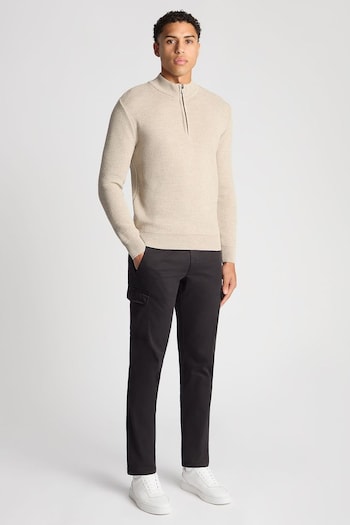 Remus Uomo Natural Merino Wool Blend Quarter Zip Jumper (B12657) | £85