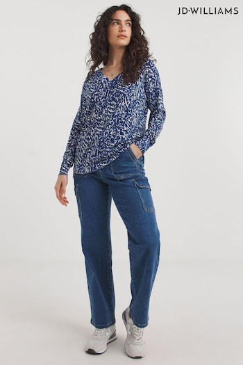 JD Williams Blue V-Neck Slouch Tunic (B12715) | £24