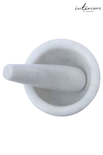 Interiors by Premier White Ziarat Mortar And Pestle (B12736) | £30