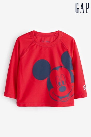 Gap Red Mickey Mouse Disney Baby Swim Rash Guard (12mths-5yrs) (B12801) | £20