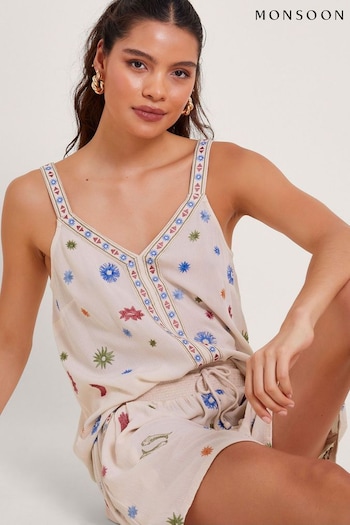 Monsoon Natural Arti Embroidered Cami (B12893) | £45