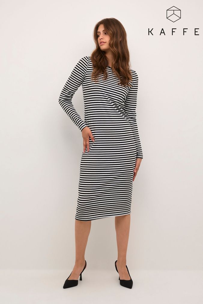 Striped long sleeve bodycon dress cheap
