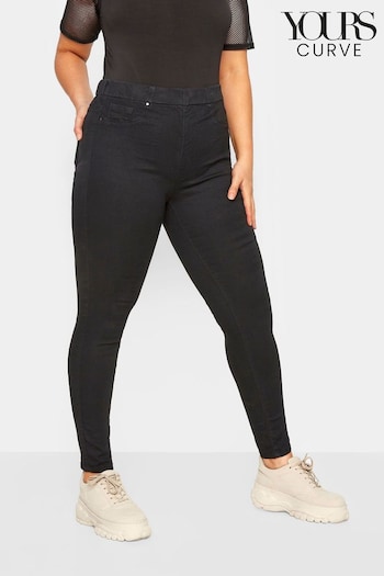 Yours Curve Black Stretch Pull On Jenny Jeggings (B14248) | £29