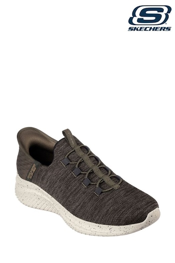 Skechers Green Mens Ultra Flex 3.0 Right Away Slip In Stretch Fit Trainers (B14320) | £84