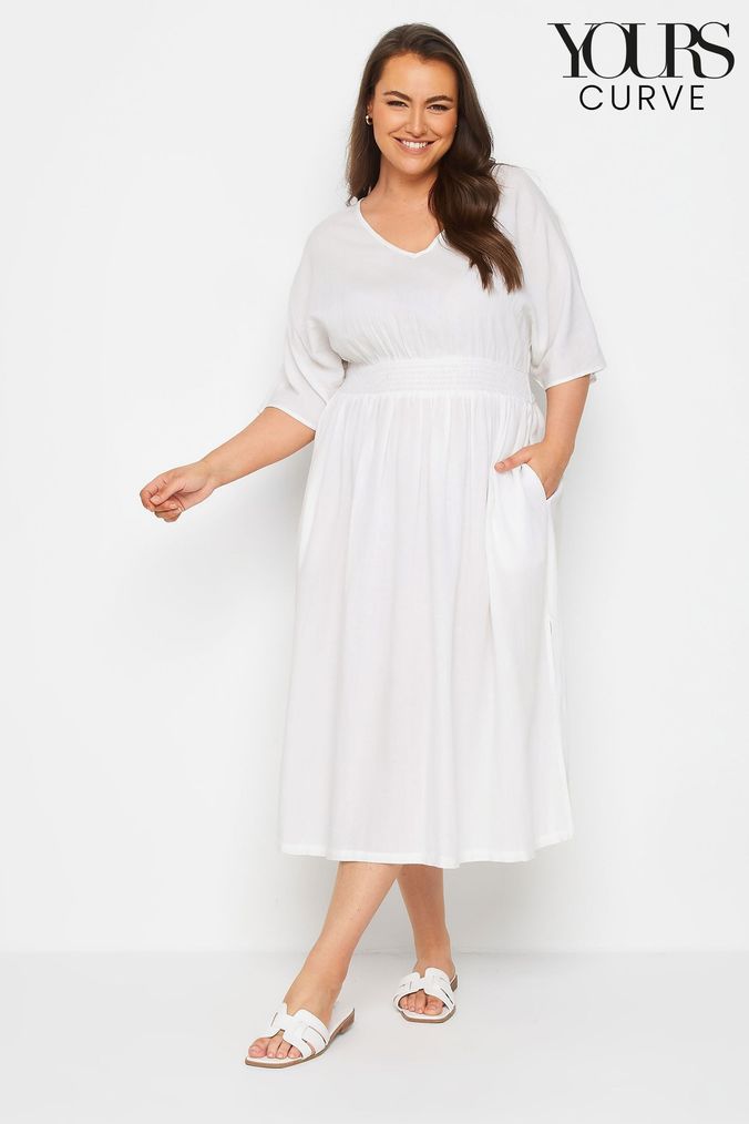 Next white linen dress hotsell