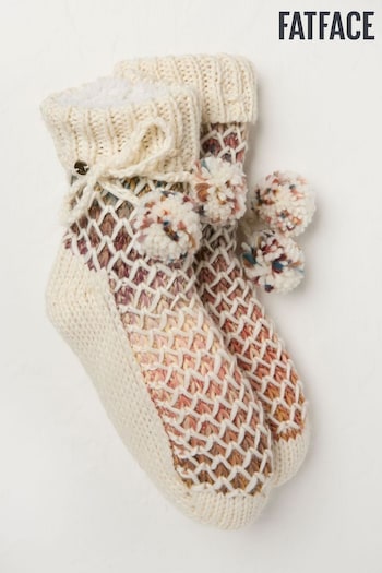 FatFace Cream Womens Space Dye Bedsocks (B14648) | £25