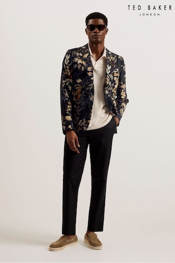 Ted Baker Black Jersey Floral Emilioj Suit Jacket (B14729) | £295